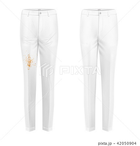 Pants stain remover experiment concept Pants stain remover experiment concept 42050904