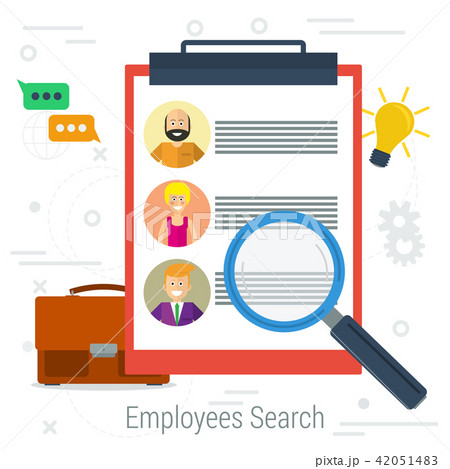 Vector flat concept employee search 42051483