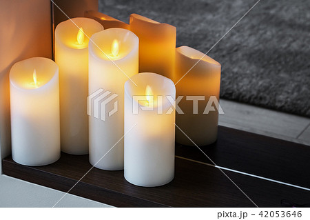 led electric candles stand in the home 42053646