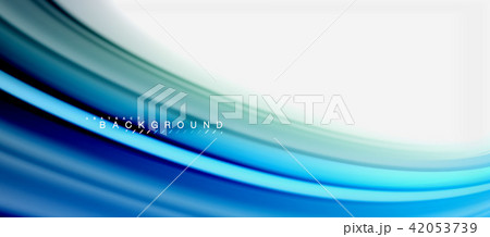 Rainbow fluid colors abstract background twisted liquid design, colorful marble or plastic wavy 42053739