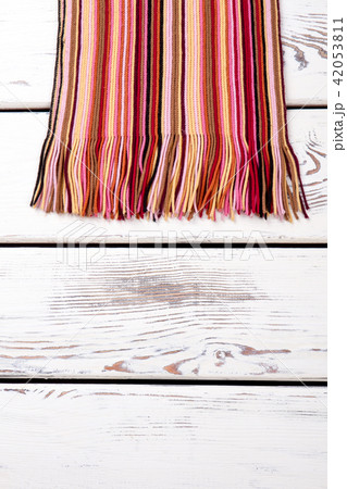 Close up colourful striped scarf. Close up colourful striped scarf. 42053811