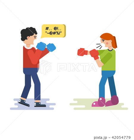 Husband and wife quarreling Husband and wife quarreling 42054779