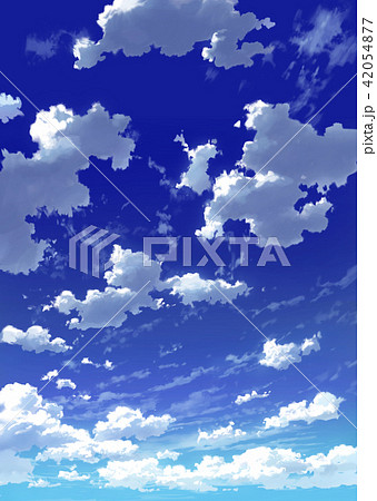 青空と雲 縦pan用のイラスト素材