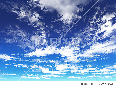 青空と薄雲のイラスト素材