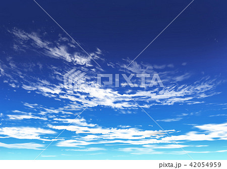 青空と薄雲のイラスト素材