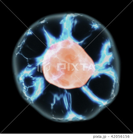 Single Cell isolated On Black Background 42056156