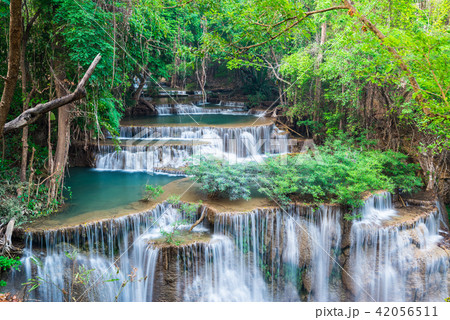 Beautiful waterfall at Kanchanaburi, Thailand 42056511