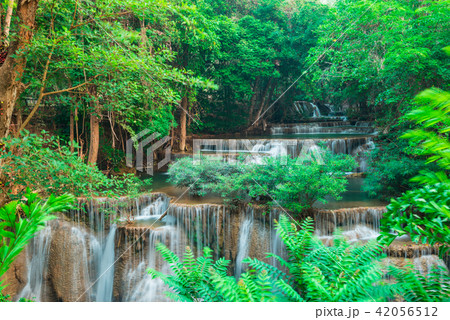 Huai Mae Kamin waterfall in Kanchanaburi, Thailand 42056512