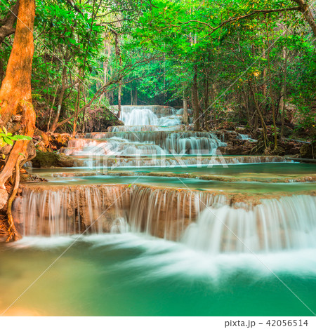 Cool waterfall at Kanchanaburi, Thailand 42056514