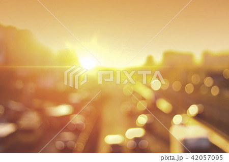 Beautiful sunset city bokeh. 42057095