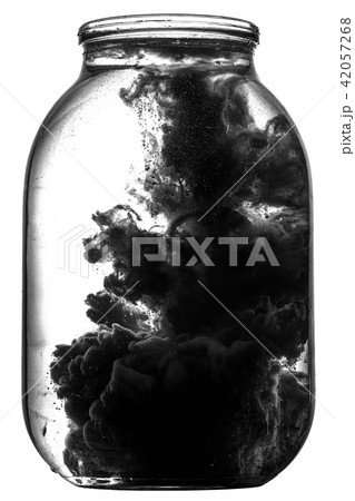 Paint swirling in water. 42057268