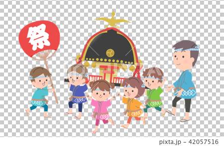 秋祭りのこども 42057516