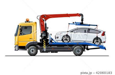 Vector tow truck template isolated on white Vector tow truck template isolated on white 42060183
