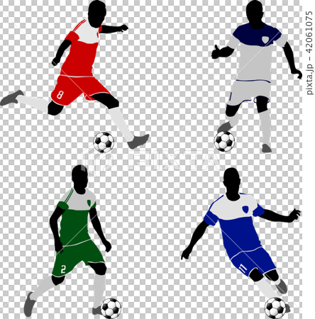 soccer players silhouettes 42061075