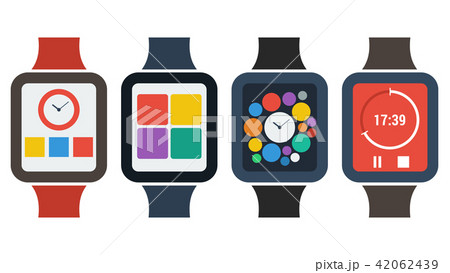 Set flat smart watches Set flat smart watches 42062439