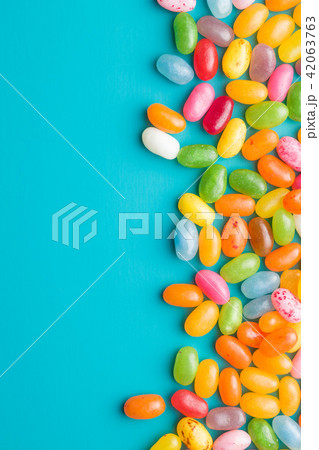 Sweet jelly beans. 42063763