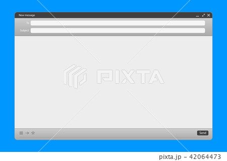 Creative vector illustration of email message interface with send form isolated on transparent 42064473