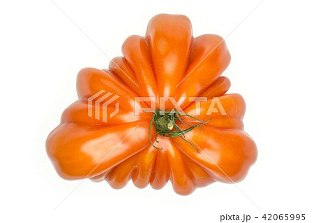 Fresh Raw Beef Tomato isolated on white 42065995