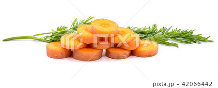 Raw carrot isolated on white Raw carrot isolated on white 42066442
