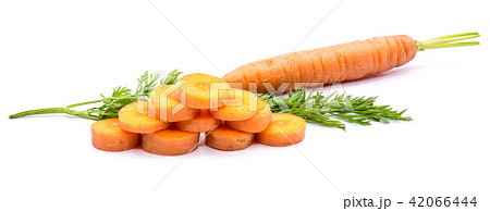 Raw carrot isolated on white Raw carrot isolated on white 42066444