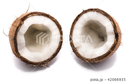 Fresh coconut isolated on white Fresh coconut isolated on white 42066935
