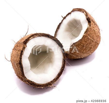 Fresh coconut isolated on white Fresh coconut isolated on white 42066936