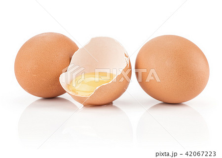 Fresh Chicken Egg isolated on white Fresh Chicken Egg isolated on white 42067223