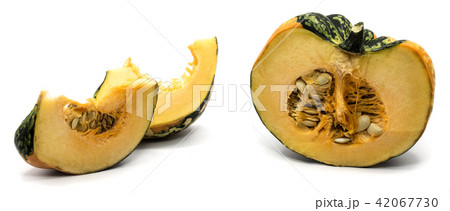 Green pumpkin isolated on white 42067730