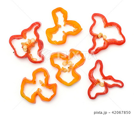 Fresh Habanero chilli isoated on white Fresh Habanero chilli isoated on white 42067850