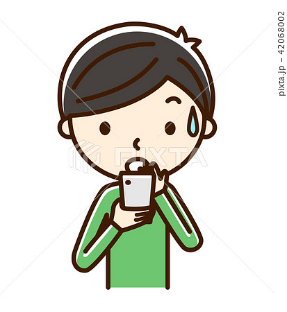 男性 スマートフォン 唖然のイラスト素材