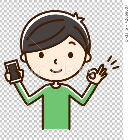 男性 スマートフォン OK 男性 スマートフォン OK 42068007