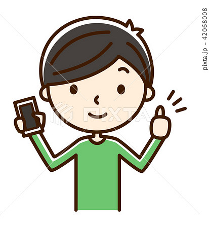 男性　スマートフォン　グッド 42068008