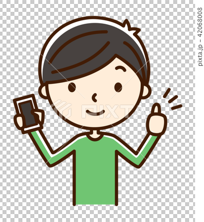 男性　スマートフォン　グッド 42068008