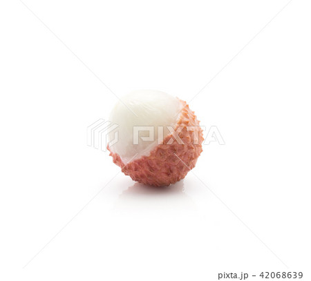 Fresh lychee isolated on white 42068639