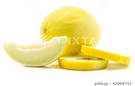 Melon Honeydew isolated on white Melon Honeydew isolated on white 42068742