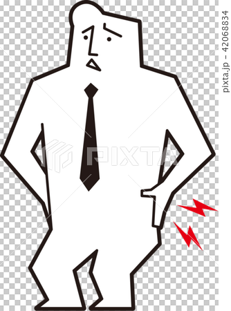 腰が痛い男性ビジネスマン 腰が痛い男性ビジネスマン 42068834