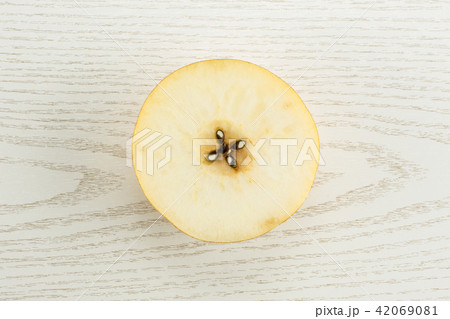 Fresh Nashi golden pear isolated on white Fresh Nashi golden pear isolated on white 42069081