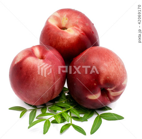 Fresh nectarine isolated on white 42069170