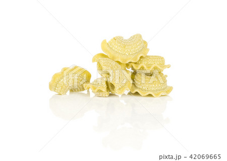 Fresh raw paste Creste di Gallo isolated on white 42069665