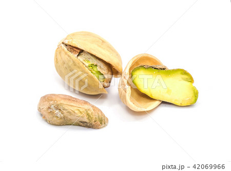 Salted pistachio isolated on white Salted pistachio isolated on white 42069966