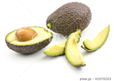 Fresh purple avocado isolated on white 42070203