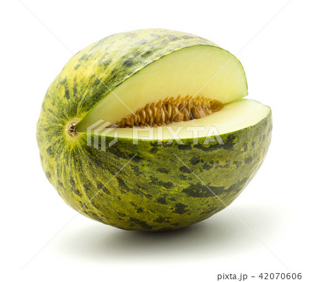 Santa Claus melon isolated on white Santa Claus melon isolated on white 42070606