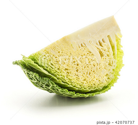 Fresh Savoy Cabbage isolated on white Fresh Savoy Cabbage isolated on white 42070737