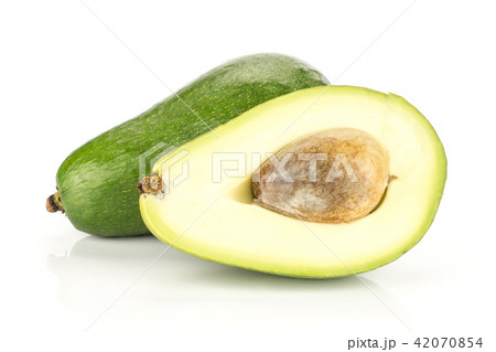 fresh Raw smooth avocado isolated on white fresh Raw smooth avocado isolated on white 42070854