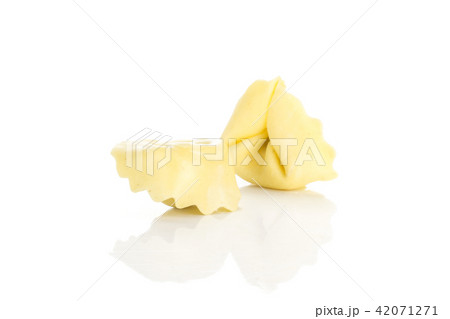 Fresh Raw tortellini pasta isolated on white Fresh Raw tortellini pasta isolated on white 42071271