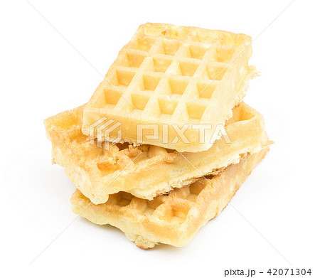 Fresh Waffle isolated on white Fresh Waffle isolated on white 42071304