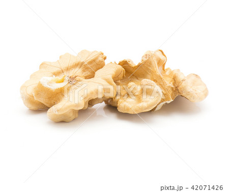 Raw walnut isolated on white Raw walnut isolated on white 42071426