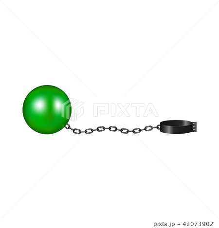 Vintage shackle in green and black design 42073902
