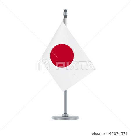 Japanese flag hanging on the metallic pole