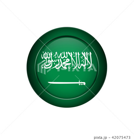 Saudi Arabian flag on the round button, vector Saudi Arabian flag on the round button, vector 42075473
